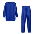 thumbnail image 5 of LEKWK Lounge Sets for Women Crewneck 3/4 Sleeve Top and Elastic Waist Pants Casual Sleepwear Pajamas Fall Winter 2 Piece Loungewear, 5 of 8