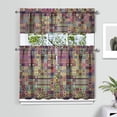 thumbnail image 2 of Boho Kitchen Curtains for Windows – Rustic Tribal Floral Print Cafe Curtains, Vintage Bohemian Geometric Panels for Home Décor, 2 of 6
