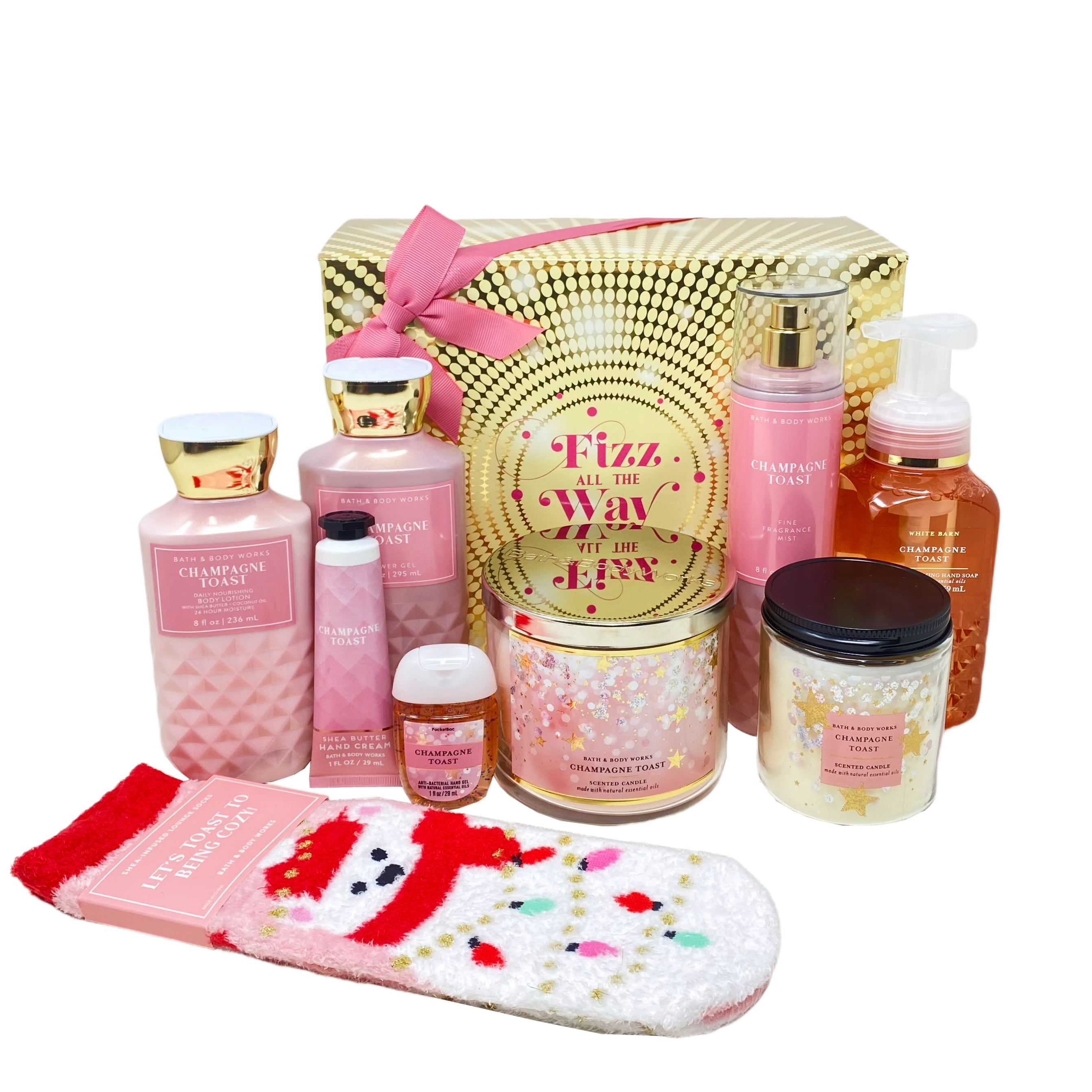 Champagne Toast 5 Piece Gift Set - Includes Fine Fragrance Mist, Ultimate  Hydration Body Cream, Gentle Gel Hand Soap, Shea Butter Hand Cream, and  Gift