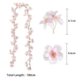 thumbnail image 4 of Guirnalda de flores de cerezo artificiales, 1 paquete, guirnalda de flores de seda colgantes, enredaderas de flores de cerezo, 4 of 5
