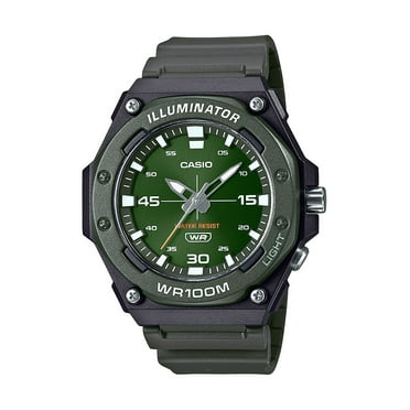 Casio Mens Analog 3-Hands Heavy Duty Wristwatch, Green