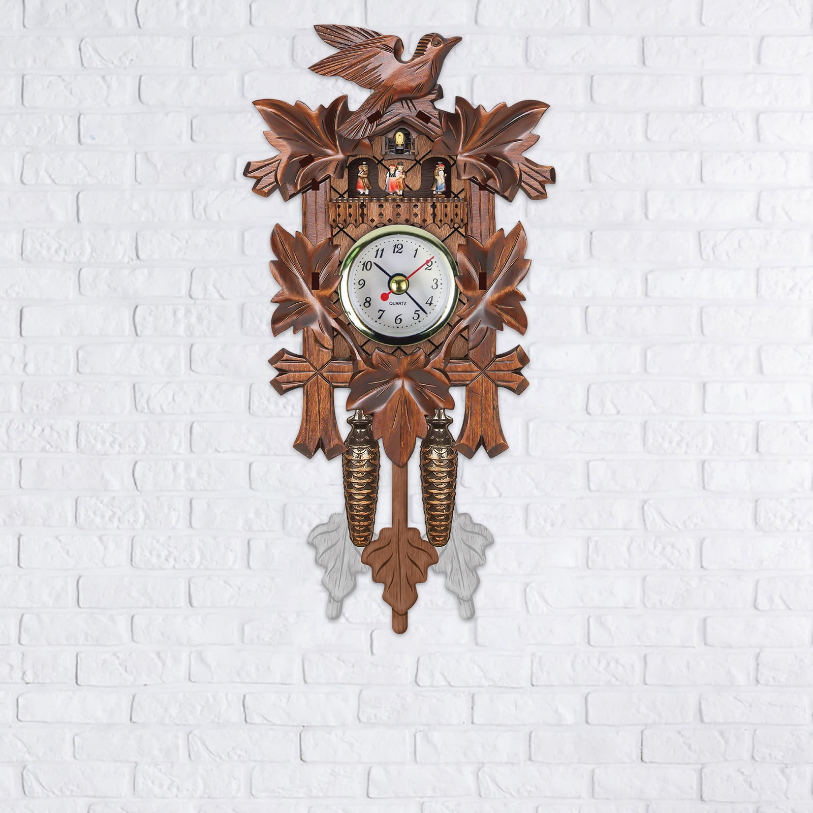 Chiming Classic Cuckoo Wall Clock Hanging Bird Clock Home Decor Christmas Gifts 