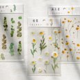 thumbnail image 2 of Journamm 12 calcomanías Transparentes De Flores De margaritas naturales De margaritas para mascotas suministros De Flores hojas De Plantas, 2 of 4