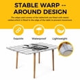 thumbnail image 4 of Grey Easter Table Cloths for 5 Foot Rectangle Tables, Spring Country Cute Bunny Plaid Checkered Patio Waterproof Elastic Fitted Tablecloths, Washable Rectangular Table Cover for Camping, 4 of 8