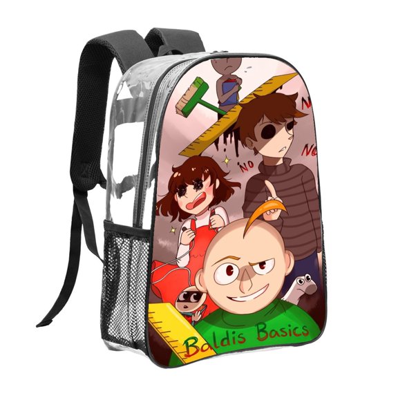 Baldi'S Basics Pattern Transparent Backpack Lightweight And fashionable Showcasing Personality And Leading The Trend