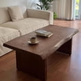 thumbnail image 5 of Modern Solid Wood Coffee Table, Handmade Rustic Live Edge Center Table for Living Room & Home Office, Farmhouse Style, Elegant Durable Design, 5 of 5