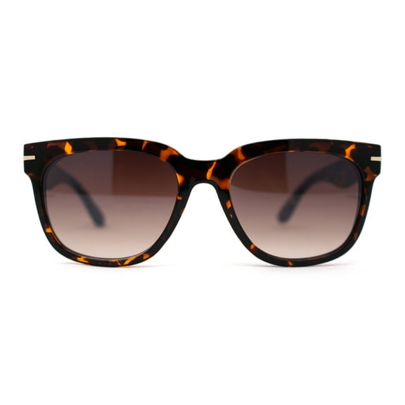 Classy Designer Horn Rim Hipster Plastic Fashion Sunglasses Tortoise Brown