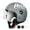 grey, variant on Westt L Black ABS Half Helmet, DOT Approved, with Additional Padding