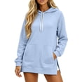 thumbnail image 3 of Womens Warmy Sweatshirt Oversized Hoodie Dress with Pockets Shirt Dresses for Women 2026 Lightweight Fashion Hoodies & Sweatshirts, 3 of 5