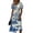 Multicolor, variant on Garden Floral Print V-Neck Wrap Dress for Women - Short Sleeve High Waist A-Line Midi Summer Dress, Flowy Boho Vacation Party Gown with Cinched Waist Navy L