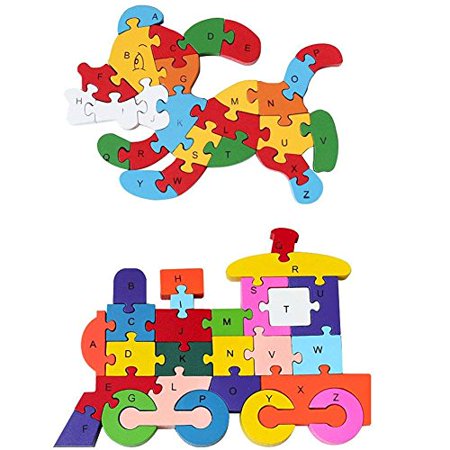 Wooden Alphabet Puzzle 2pcs Wooden Puzzles Learning Letters Blocks Numbers Block Toys For Children S Puzzles Toys Walmart Canada