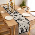 thumbnail image 3 of Halloween Table Runner - 108 Inch Long, Kitchen Dining Table Runner Dresser Scarves, Spooky Pumpkins Horror Castle Bat Black Plaid Farmhouse Decor for Coffee Tables Wedding Party Banquet, 3 of 8