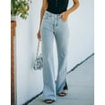 thumbnail image 1 of Women High Waist Distressed Flare Jeans Ripped Hole Denim Pants, 1 of 4