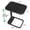 Black-Auto-locking, variant on Espresso Standard TV Tray Table, Adjustable Height, For Eating Working Small Spaces