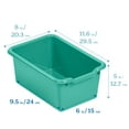 thumbnail image 2 of ECR4Kids Scoop Front Plastic Storage Bins, Multipurpose Organization, Emerald, 10-Piece, 2 of 9
