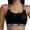 Black, variant on hoksml Women's Crisscross Back Sports Bra, LOVE Letter Print Light Support Ribbed Workout Bra