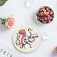 thumbnail image 4 of FMSHPON Octopus Set of 6 Round Coaster for Drinks, Absorbent Ceramic Stone Coasters Cup Mat with Cork Base for Home Kitchen Room Coffee Table Bar Decor, 4 of 6