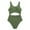 Green, variant on Uccdo 7-14T Girls 2 Pieces Bikinis Swimsuits, Teenager Big Girls Solid Bikini Bathing Suit, Size 7-14 Years