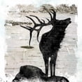 thumbnail image 3 of Robinson, Carol 12x12 Black Modern Framed Museum Art Print Titled - Birchbark Elk, 3 of 5