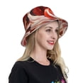 thumbnail image 5 of Kll Red Leaf Flame Fox Bucket Hat for Women Men Packable Travel Beach Sun Hat Outdoor Rave Accessories Reflective Fisherman Cap, 5 of 6