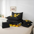 thumbnail image 5 of Feelyou Initial K Letter Bedding Comforter Set 7 Pieces for Kid, Cartoon Monogrammed Full Bedding Set, Baseball Sports Lover Reversible Fitted Sheet Flat Sheet, Lightweight Room Decor, 5 of 7