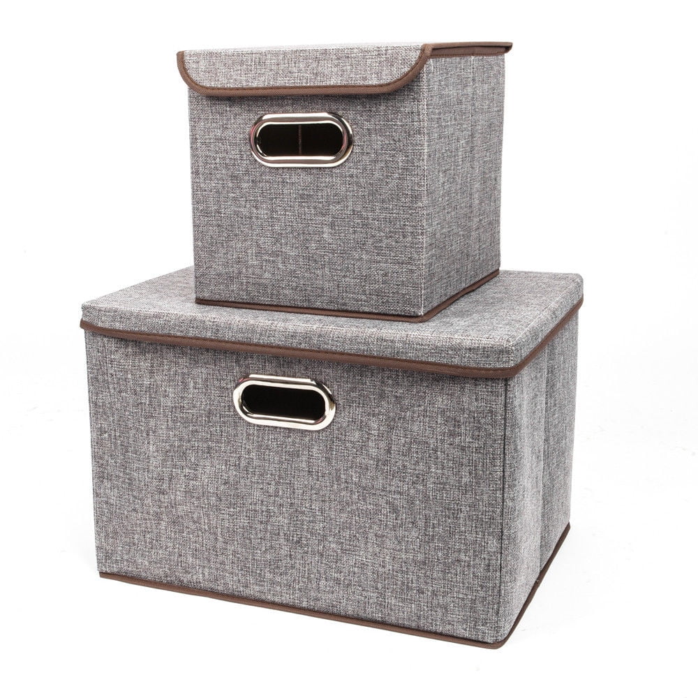 canvas box with lid