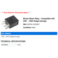 thumbnail image 2 of Blower Motor Relay - Compatible with 2001 - 2002 Dodge Durango, 2 of 2