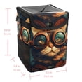 thumbnail image 5 of Cat Retro Car Trash Can with Foldable Lid, Leak-proof and Hanging Storage Bag - Trash Can for Car, Car Trash Bin, 5 of 6
