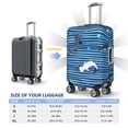 thumbnail image 4 of Hirioo Sharks on White Blue Striped for Elasticity Suitcase Cover (No luggage Included) Durable Luggage Protector Fits 18-32 Inch Luggage-Medium, 4 of 7