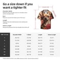 thumbnail image 5 of Balery Vintage Red Flower Chihuahua Camisa Casual de Manga Corta con Botones para Hombre, Texturizada, Estilo Cubano, para Playa, Verano-Medium, 5 of 5
