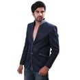 thumbnail image 2 of Blazer Bleu à Col Haut pour Hommes. Ce Produit Est Fait sur Commande., 2 of 2