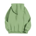 thumbnail image 4 of Oversized Hoodies with Pocket Women Cotton Plain Pullover Hooded Sweatshirts Sweater Long Sleeve Fleece Lined Tops (2XL, Green), 4 of 5