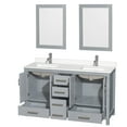 thumbnail image 3 of Wyndham Collection Wcs141460d-Qtz-Unsm24 Sheffield 60" Free Standing Double Basin Vanity, 3 of 7