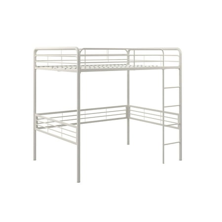 Space Saver Loft Stairs - DHP Full Metal Loft Bed, Multiple Sizes and Colors