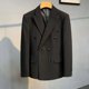 thumbnail image 5 of Abrigo Blazer Masculino Fiesta Cruzado Marrón Traje De Hombre Chaquetas Ropa De Primavera Ropa Original De Moda Estilo Coreano Verano, 5 of 5