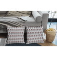 thumbnail image 3 of Fabdivine Pack Of 2 Block Print Throw Pillow Cover, 26x26 Inch Off White Linen Decorative Cushion Cover, Floral Boho Design Red Pillow Cover for Sofa And Couch, 3 of 7