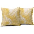 thumbnail image 2 of Vintage Flowers Pillow Covers 20x20 Inch Set of 2 Mustard Yellow Floral Leaves Decorative Square Throw Pillows For Couch Rustic Square Pillow Cases Home Decor For Living Room Sofa Porch Outdoor, 2 of 6