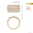 thumbnail image 4 of ANGARA Natural 0.37 Ct. Diamond Non Eternity Ring in 14K Rose Gold for Women (Ring Size: 3), 4 of 9