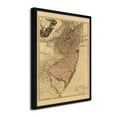 thumbnail image 1 of 1777 New Jersey Map - Framed Vintage Map of New Jersey - Historic NJ Map - Old Province of New Jersey Wall Map Divided Into East & West Wall Art Poster, 1 of 9