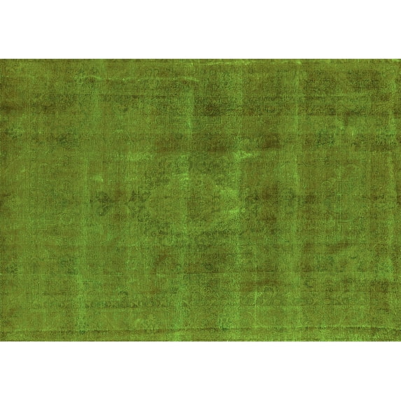 Ahgly Company Indoor Rectangle Oriental Green Industrial Area Rugs, 8' x 10'