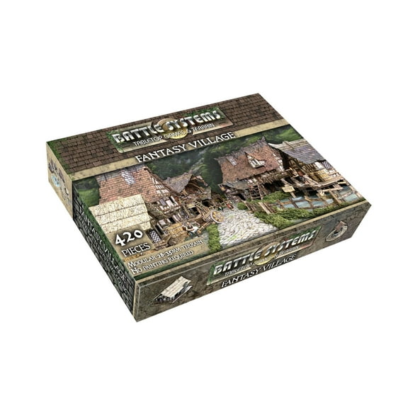 Battle Systems Fantasy Terrain Village Core Set - 28-35mm DND D&D RPG Wargames Historical / Fantasy Card Scenery
