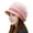Pink, variant on Women Winter Warm Knit Hat Beanie Cap with Visor, Flat Brim Shape Hat for Cold Weather