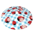 thumbnail image 2 of Kll 48" Christmas Tree Skirt Flowers And Lady Bugs Xmas Tree Skirts Mat For New Year Xmas Holiday Party Indoor Outdoor Home Decoration, 2 of 9