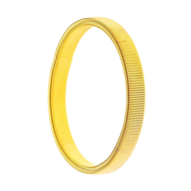 Simple Men Spring Cuff Bartender Bangle Elastic Wristband Ring Metal Bracelet