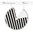 thumbnail image 4 of Black And White Stripes Christmas Tree Skirts with Tassel Decorations Indoor Outdoor for Holiday Party Home Decor 36", 4 of 6