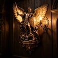 thumbnail image 5 of Large Archangel Michael Wall Lamp,Mythical Greek God Sculpture with Glow,Accent Matte for Living Room,Bedroom (Wall Mounted Ambient Light), 5 of 5