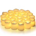 thumbnail image 1 of Velas votivas sin llama, vela falsa eléctrica parpadeante sin llama, luces de té LED en blanco cálido para boda, mesa, 1 of 3