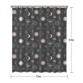 thumbnail image 5 of Dark Grey Mystical Pattern Shower Curtain 72"x84" ,Bathroom Decorative Shower Curtains Set with 12 Hooks,Modern Waterproof Washable Shower Curtain, 5 of 6