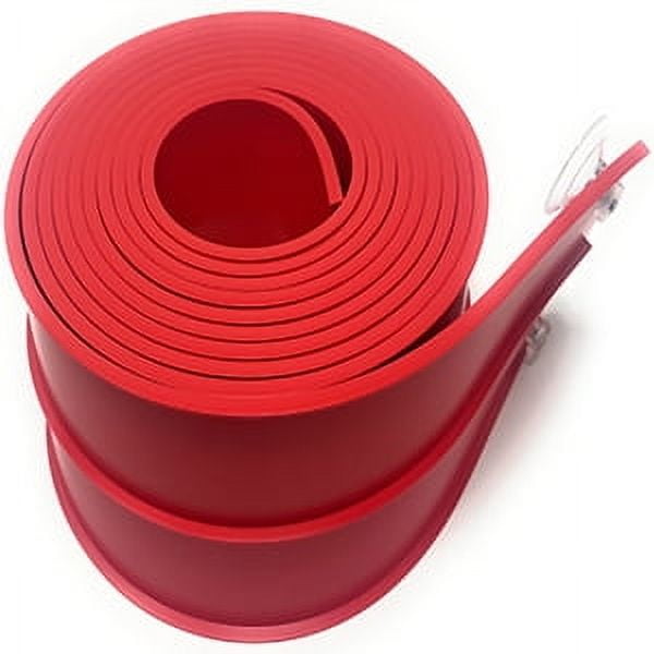 FlexTrack 5000 Flexible Race Car Track for Kids Toy with Suction Cups Compatible with Hot Wheels and Diecast 1/64th Cars and More 15 Feet Long Rolls Up Portable Racetrack (Rocket Red)