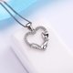 thumbnail image 2 of Collares de plata de ley para mujer, Collar con colgante en forma de corazón con circonita cúbica plateada (sin cadena) Collares de plata de ley para mujer,, 2 of 5